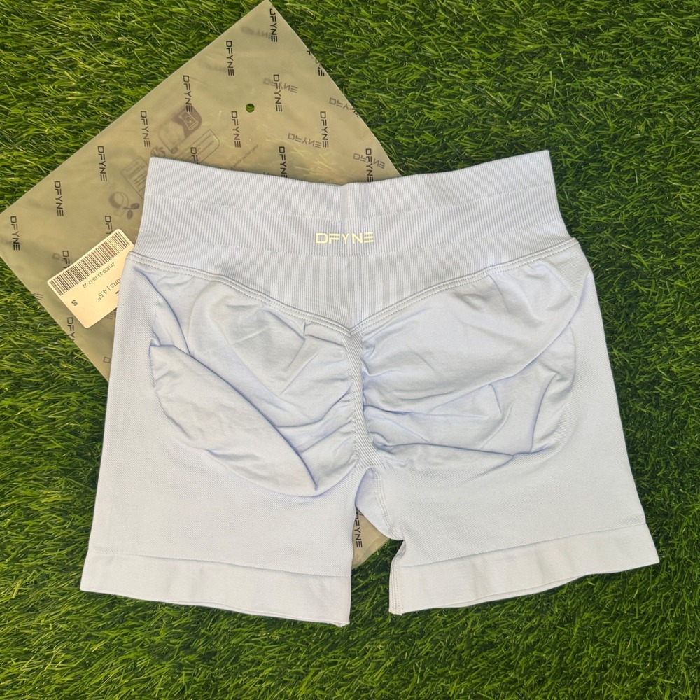 DFYNE Women's Light Blue Athletic Bike Shorts